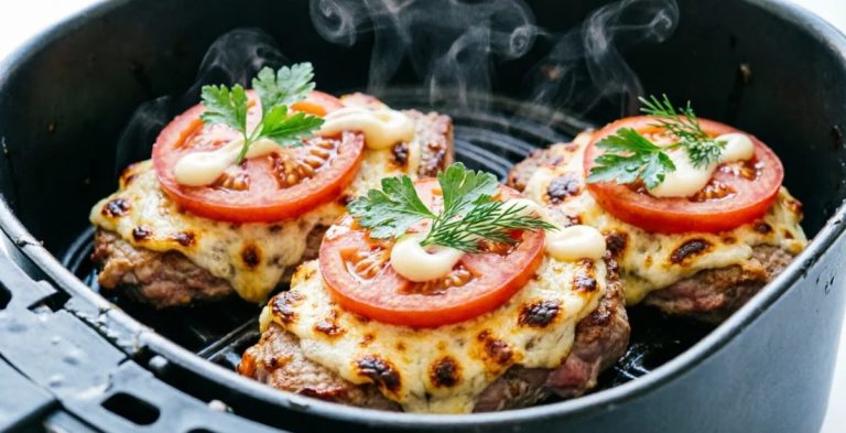 Мясо по-французски в аэрогриле