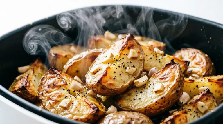 Картофель в аэрогриле с чесноком и перцем — хрустящий снаружи, нежный внутри